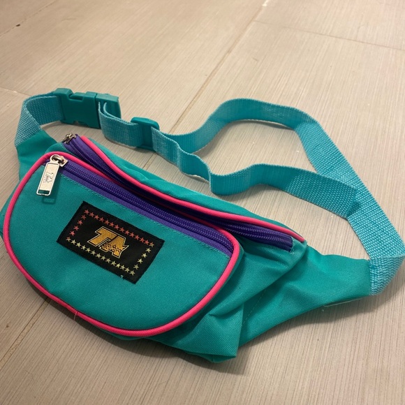 Vintage Top Action TA Fanny Pack real/pink/purple - Picture 1 of 4